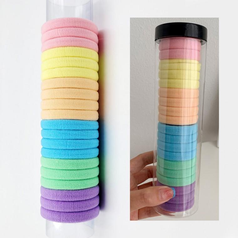 컬러 헤어 머리끈 고무줄 대용량머리끈 20P