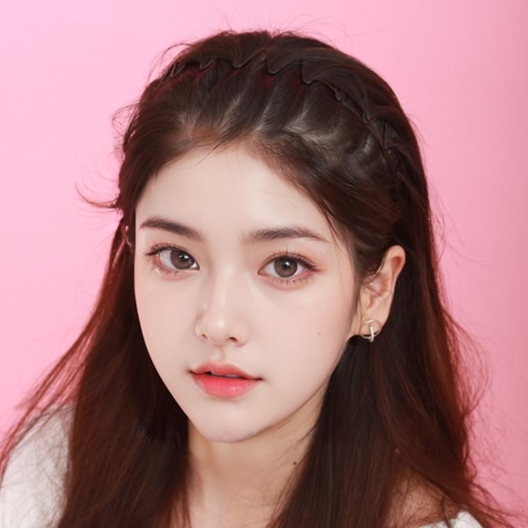 보호캡이 있는 빅 웨이브 철사 머리띠 남여공용 헤어밴드