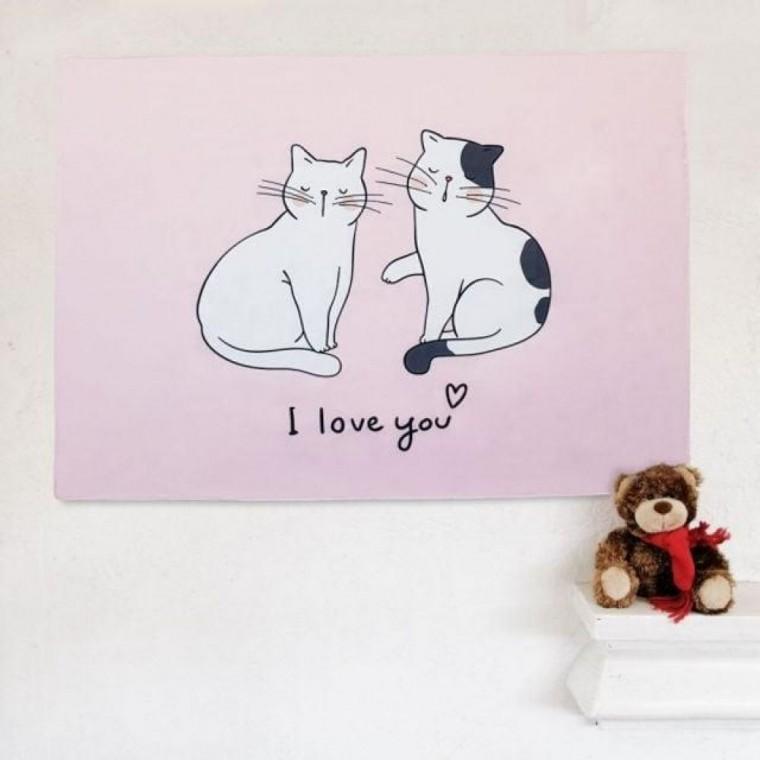 패브릭 S 대형 포스터 고양이