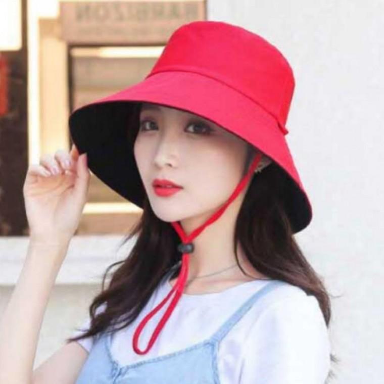 여성 여름 자외선차단 양면 버킷햇 벙거지 모자
