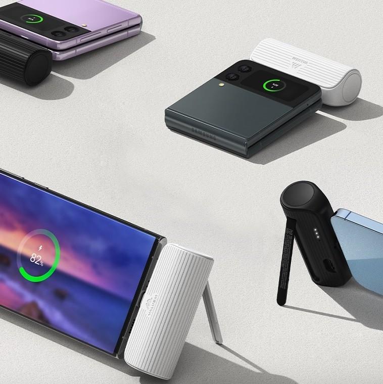 충전선이 필요없는 스마트폰충전기 5000mAh 보조배터리 도킹형 간편휴대 갤럭시 S22 S22플러스 S22울트라
