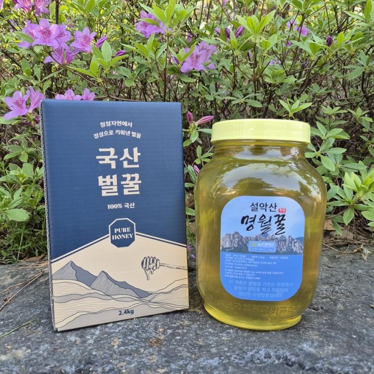 VNH 사양 아카시아벌꿀 2.4kg 1개 설악산 명월꿀 국산꿀 양봉꿀 피로회복 면연력 향상 선물 어버이날 명절