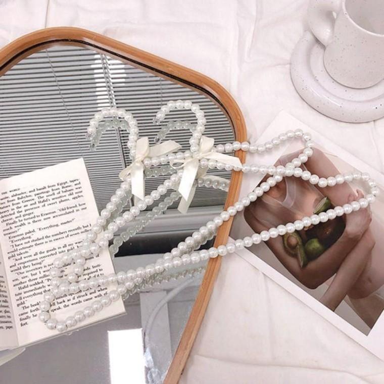 40cm 코팅 논슬립 옷걸이 진주옷걸이 미끄럼방지