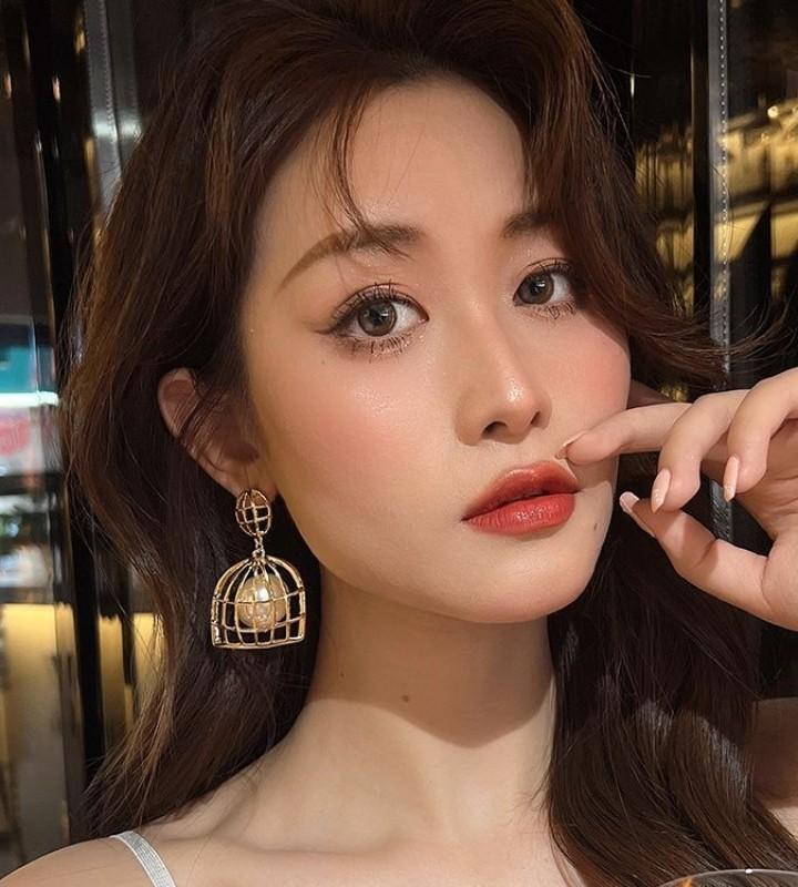 [오렌느]케이지 인 진주 귀걸이