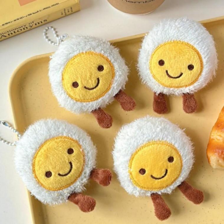 귀여운 계란반숙 인형 키홀더 가방고리 키링 열쇠고리