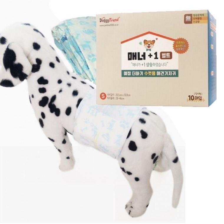 1P 수컷용 일자형 매너벨트 강아지 S 10매입 기저귀
