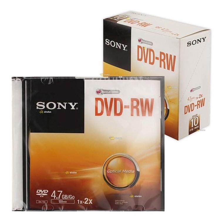 데이터 4.7GB 세트 디스크 10개 DVD SONY RW 1P 보관