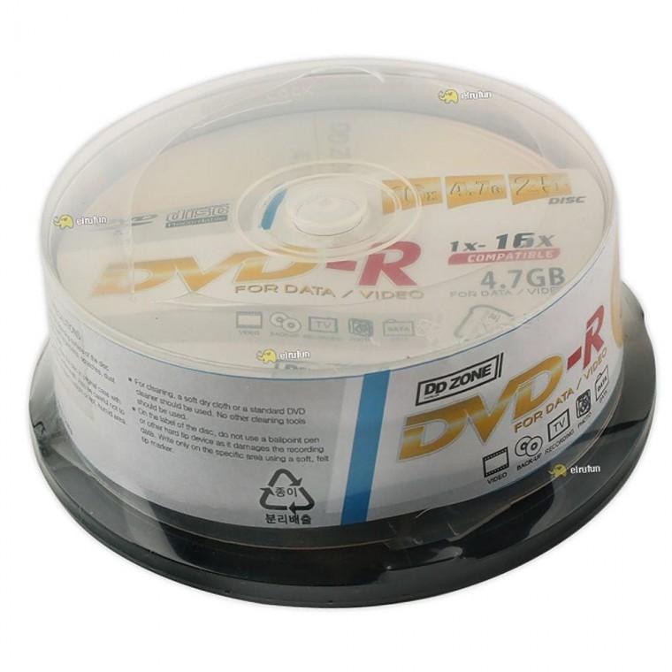 DD 디스크 DVD 비디오 R 보관 ZONE 25P 4.7GB 데이터