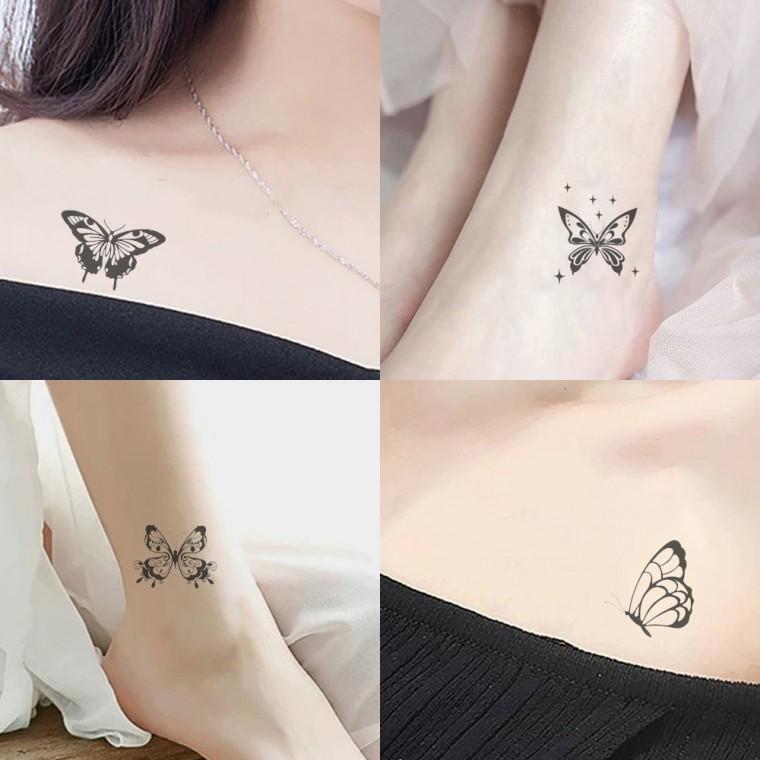 타투 스티커 10종 디자인 세트 M2 여름 수영장 문신 헤나 나비