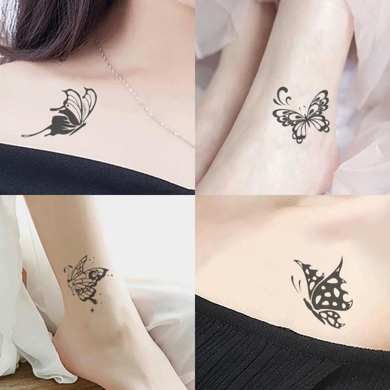 타투 스티커 10종 디자인 세트 M3 여름 수영장 문신 헤나 나비