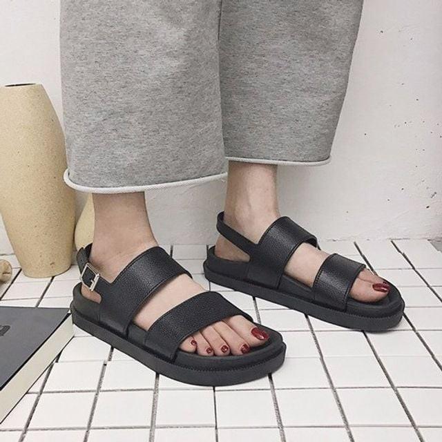 웨지 통굽 샌들 끈샌들 슬리퍼 여성 데일리 스트랩