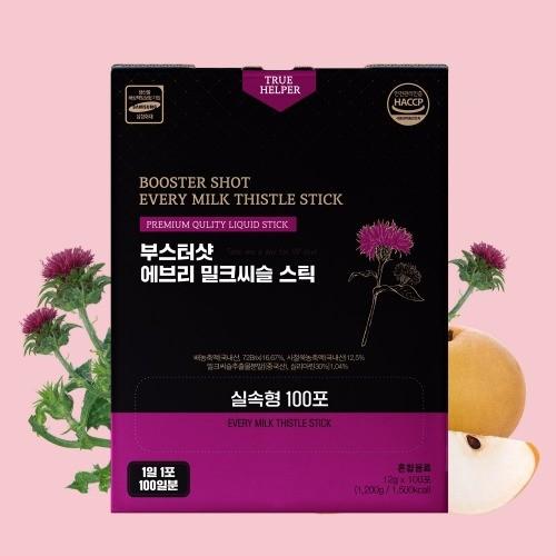 부스터샷 에브리 밀크씨슬 스틱 100포 간건강 피로회복용 건강식품 선물세트