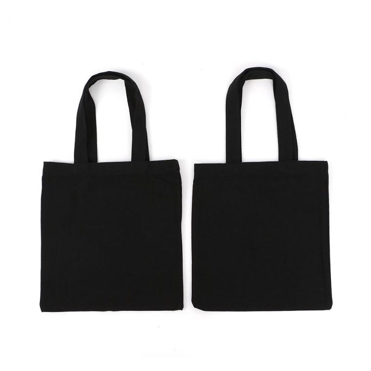 나만의 무지 에코백 2p세트(24x26.5cm) (블랙)