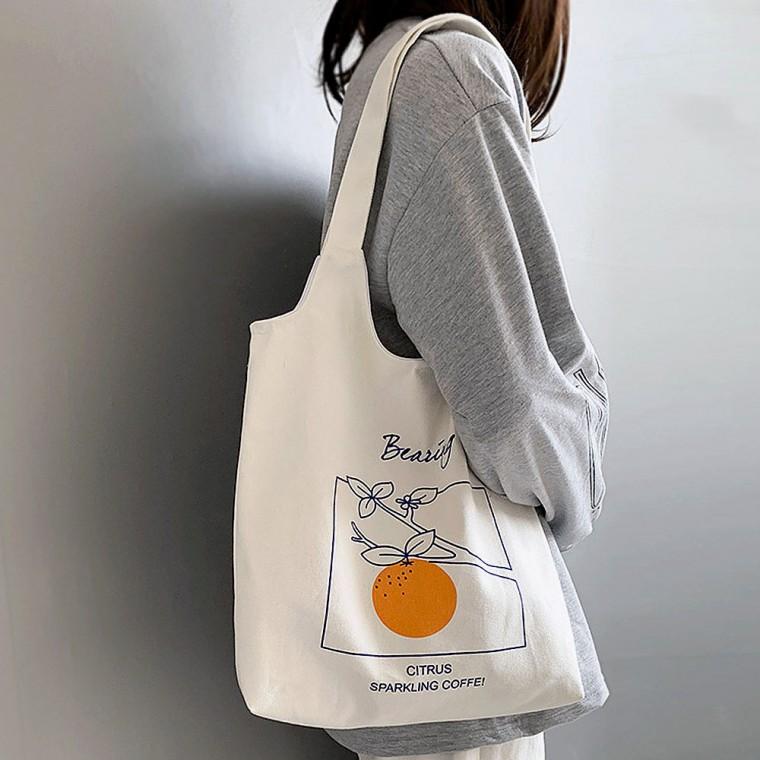 귤나무 캔버스 에코백