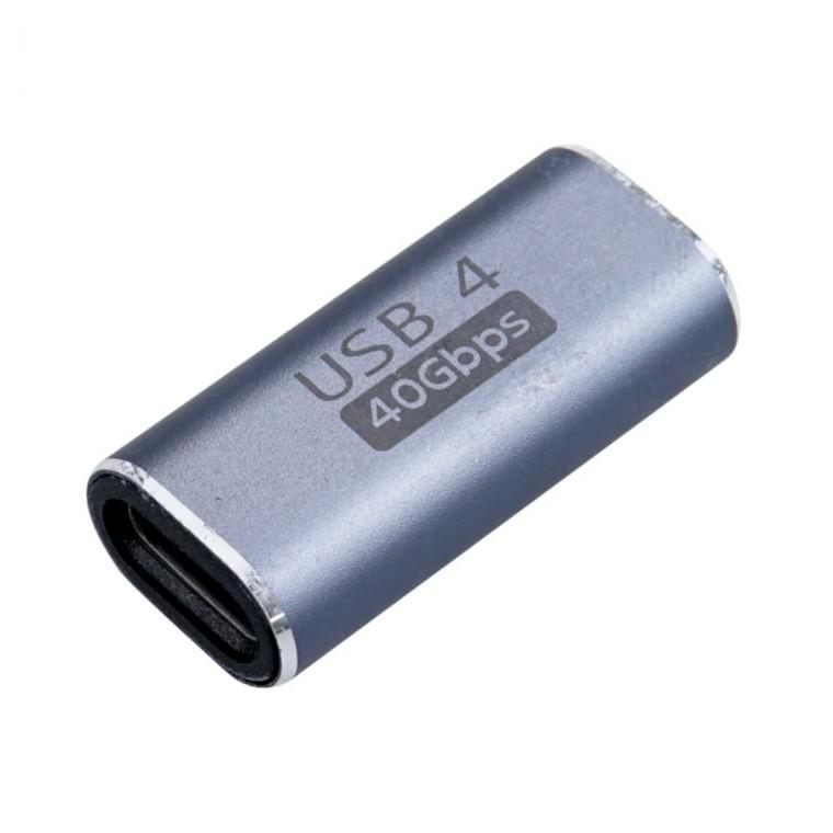 USB 4.0 TYPE C x2 Gen 3 젠더 40Gbps FF 180도 꺾임형 고속충전 데이터전송