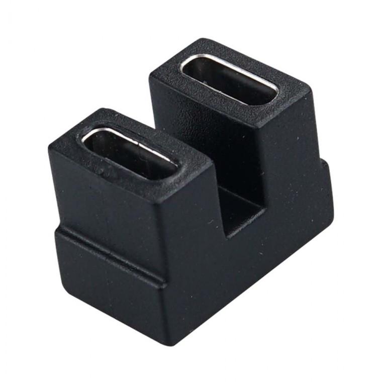 USB 4.0 타입C x2 Gen 3 젠더 40Gbps MF 180도 꺾임형 고속충전 데이터전송