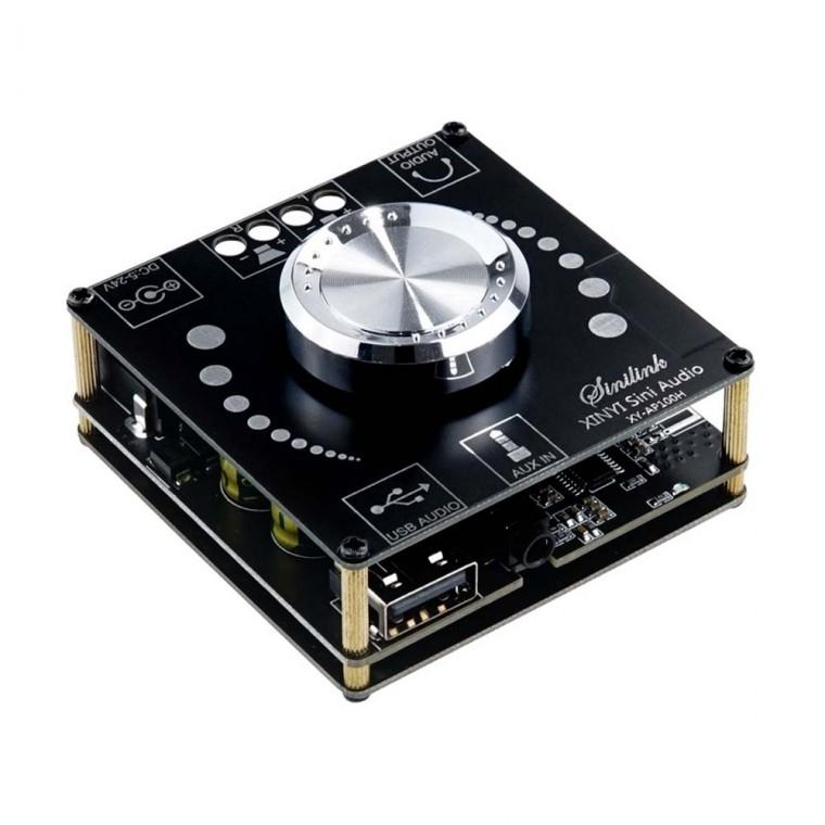 Hi-Fi 블루투스 초소형 오디오 앰프 100W x2 PC 스마트폰 태블릿 음악 차량용 가정용
