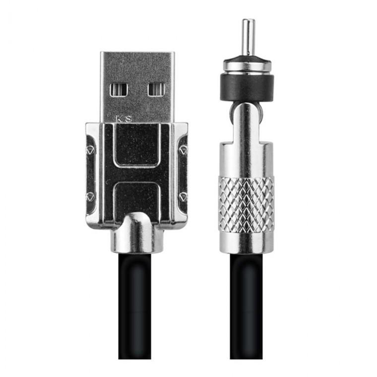 USB C타입 iOS핀 5핀 180도 3 in 1 멀티 충전케이블 마그네틱형 1M 스마트폰 게임 영상
