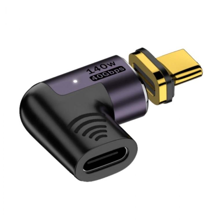8K USB 3.1 C타입 PD 140W 젠더 꺾임 마그네틱 40Gbps 충전 데이터전송 고화질 영상