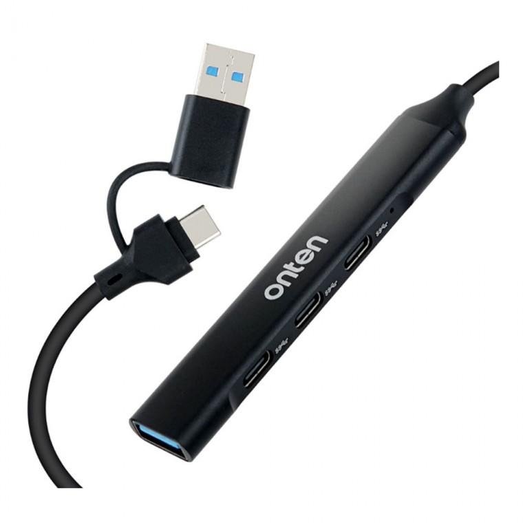 USB 허브 4 IN 2 50cm 5Gbps 컴퓨터 데스크탑 PC 모니터