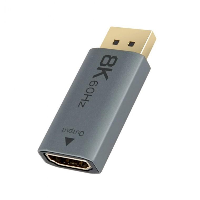 8K 디스플레이포트 to HDMI 컨버터 PC 노트북 데스크탑 모니터 영상 음성 셋톱박스 TV 프로젝터