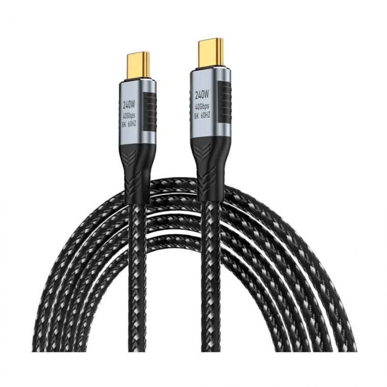 8K USB4 C타입 x2 케이블 40Gbps 240W 48V 고속충전 1.2M 스마트폰 태블릿 노트북