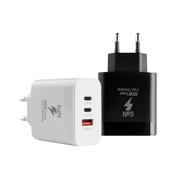 C타입 G POWER GaN PD 65W 초고속 가정용 충전기 1.5M 화이트 3포트 스마트폰 태블릿 배터리 휴대 아답터