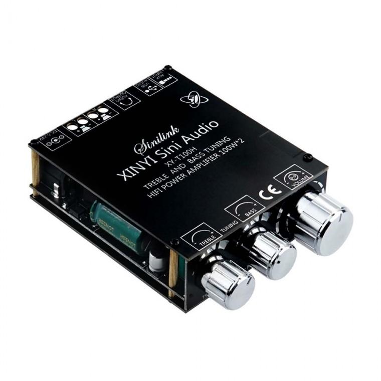 Hi-Fi 블루투스 오디오 앰프 100W x2 PC 스마트폰 태블릿 음악 차량용 가정용