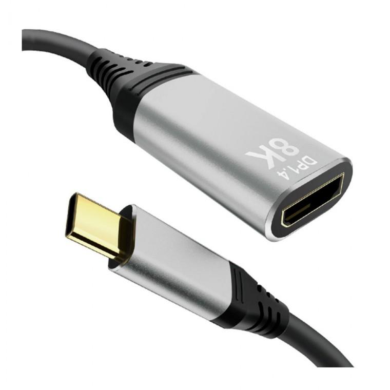 8K USB C타입 DP 변환 컨버터 케이블 30Hz 스마트폰 미러링 TV 모니터 프로젝터