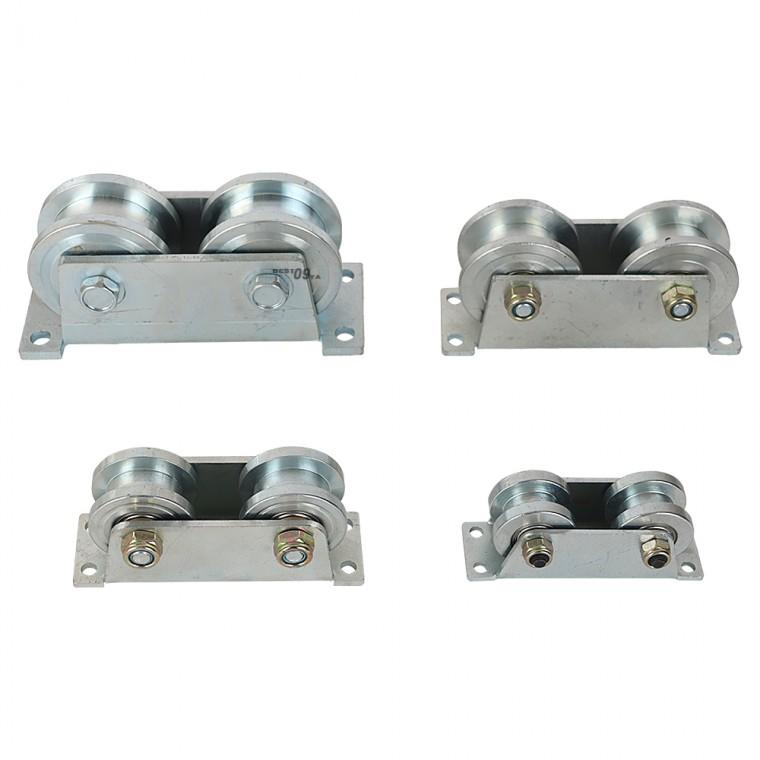 국산 2륜 레일바퀴 (ㄷ자 앵글 플레이트) 3W 400Kg / ㄷ형광 잔넬 찬넬 기차 바퀴