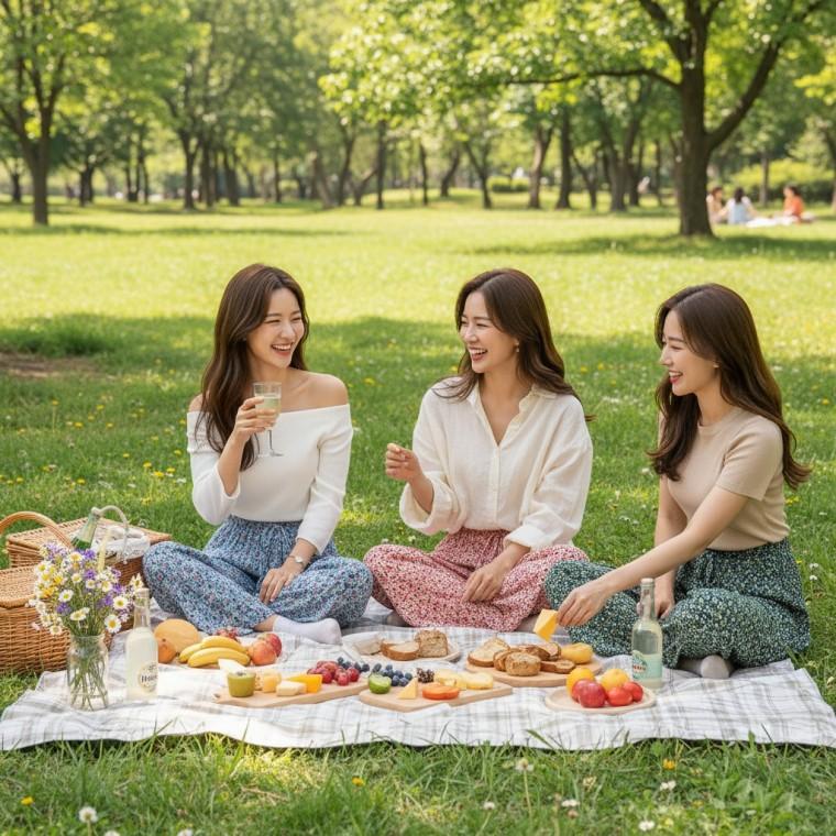 데일리 꽃무늬 밴딩 팬츠 여성 여자 포인트 패턴 하의 모임 파티 촌캉스 캐주얼 러블리 바지 소품 용품