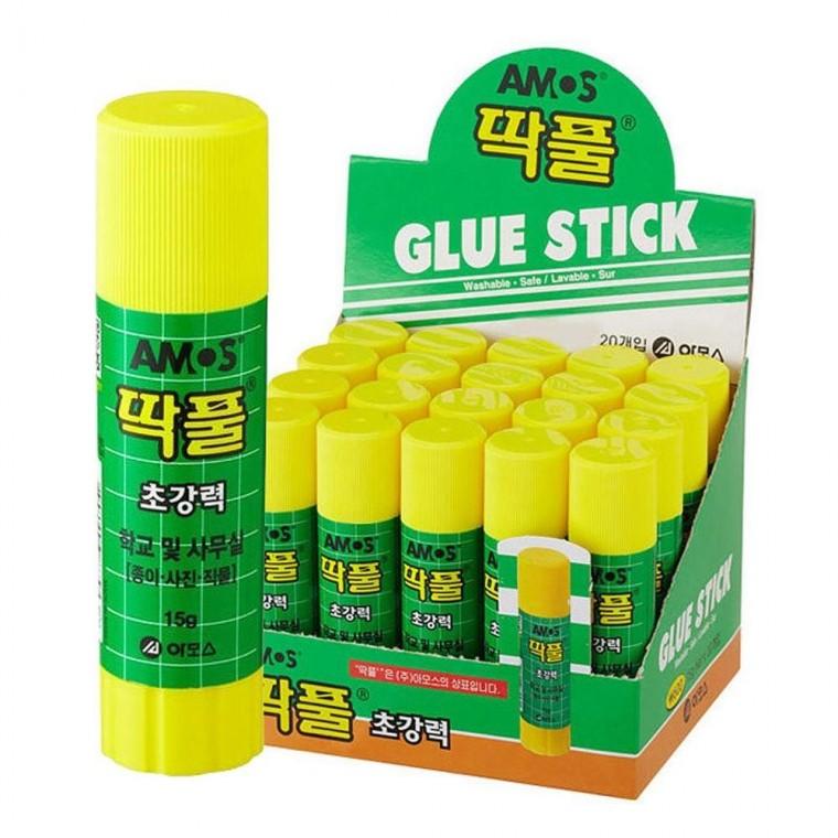 본드 글루 딱풀 아모스 1박스 고체풀 다용도 15g 20입