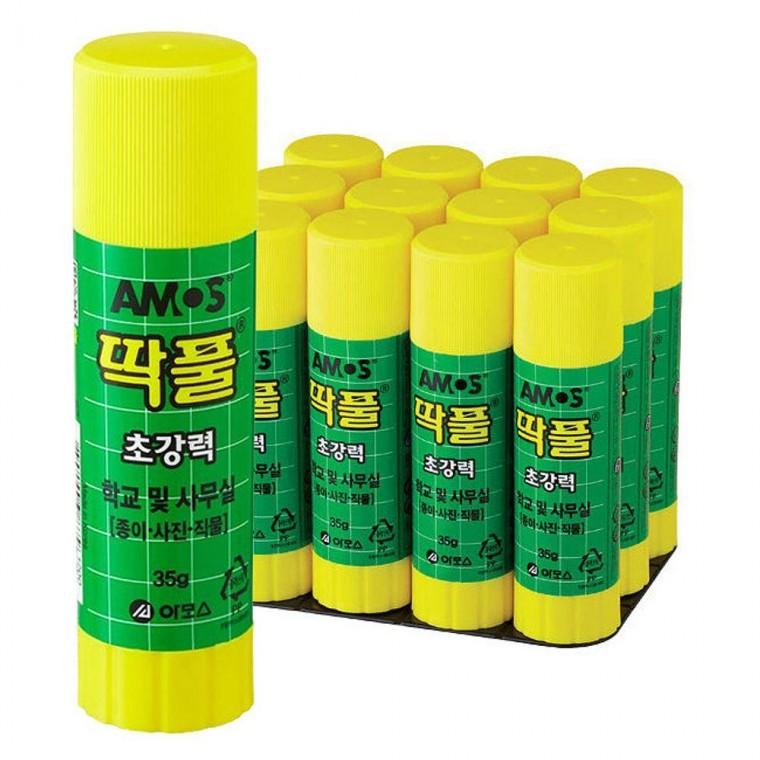 고체풀 12입 접착제 35g 1박스 딱풀 다용도 아모스