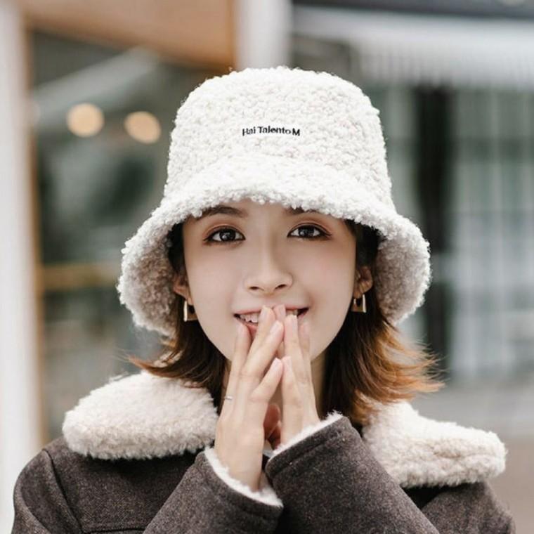 영문 레터링 예쁜 뽀글이 데일리 여성 벙거지 모자