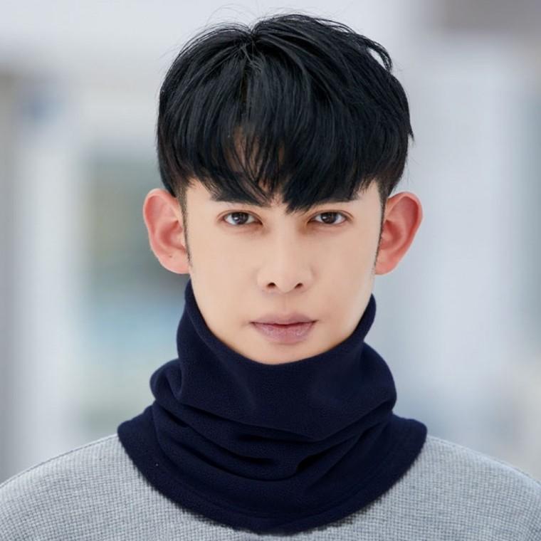 부드럽고 따뜻한 스트랩 내장 비니겸용 남성 넥워머
