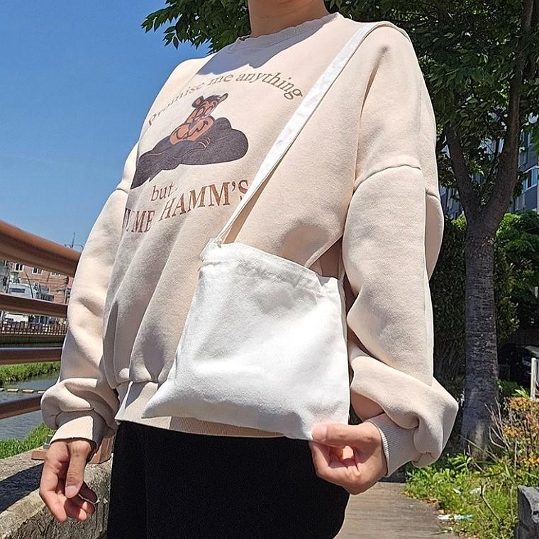미니에코백 무지 면 가방 작은가방 크로스백
