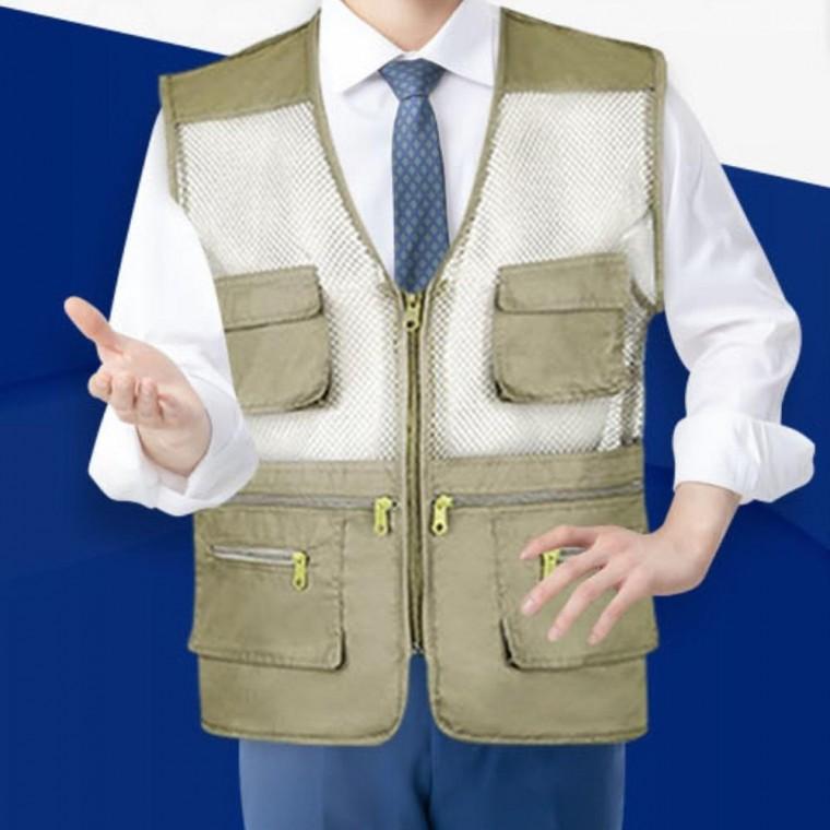 3사이즈 1개 메쉬조끼 작업복 근무조끼 지퍼 주머니 여름 망사 현장조끼 베스트 배달조끼 수납