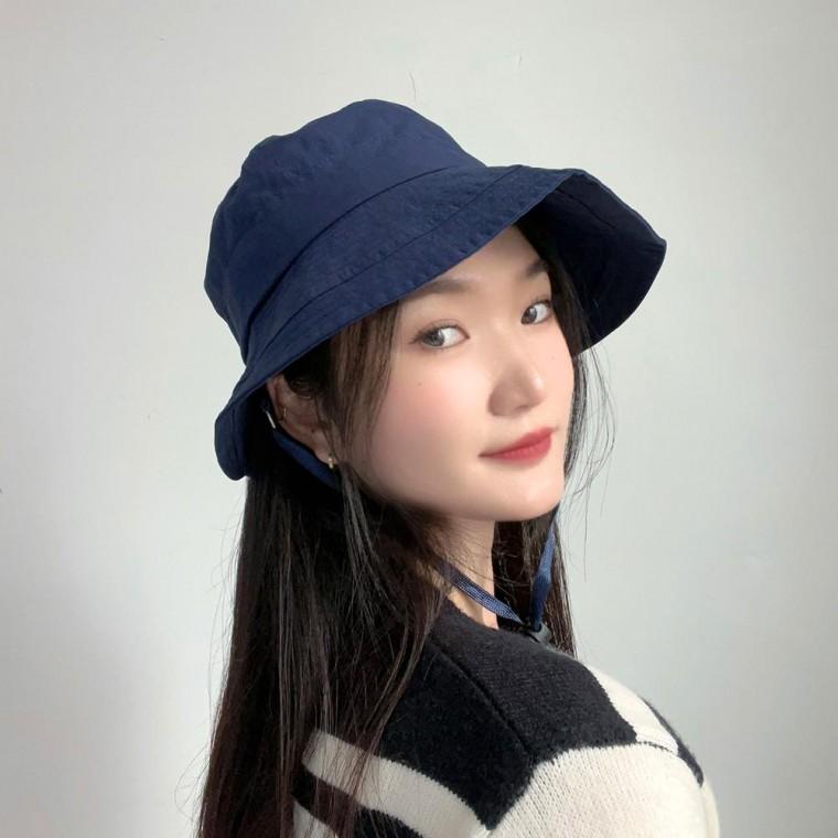 여성용 버킷햇 네이비 벙거지모자 사파리모자