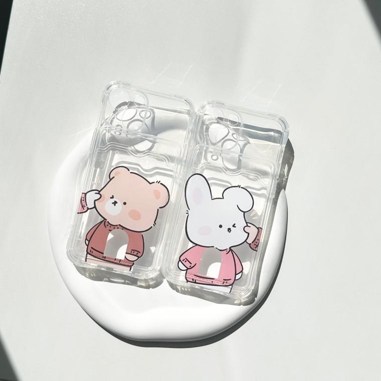 카드 볼꼬집 토끼 곰 아이폰16케이스 실리콘 젤리 갤럭시 S22 S23 24 25 노트20 울트라