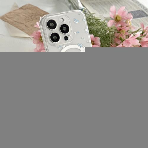 시미 트라이코지 플라워 가든 클리어 렌즈가드 맥세이프 케이스