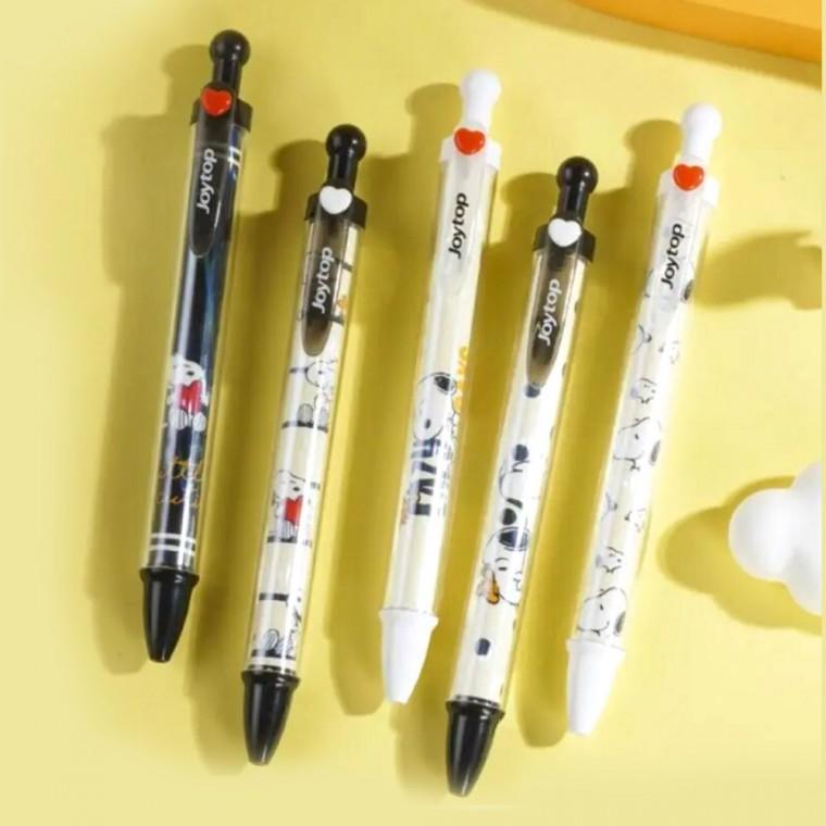 스누피 하트 이중탭 중성펜 5P