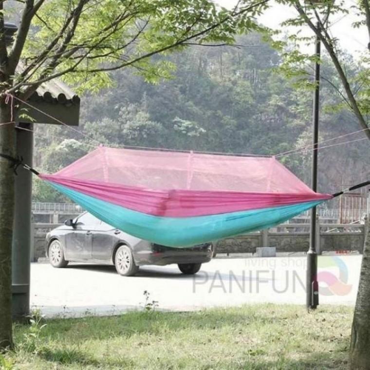 캠핑해먹모기장 플라잉텐트 핑크 스카이 캠핑해먹 초보캠핑준비물 모기장해먹 그물침대