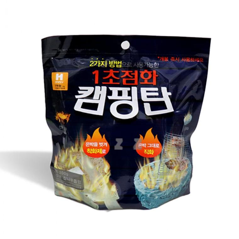 1초점화 캠핑탄-H/구이용/캠핑/착화제/직화/바베큐/캠핑용품/땔감/불멍/장작/참나무톱밥/압축톱밥/연료