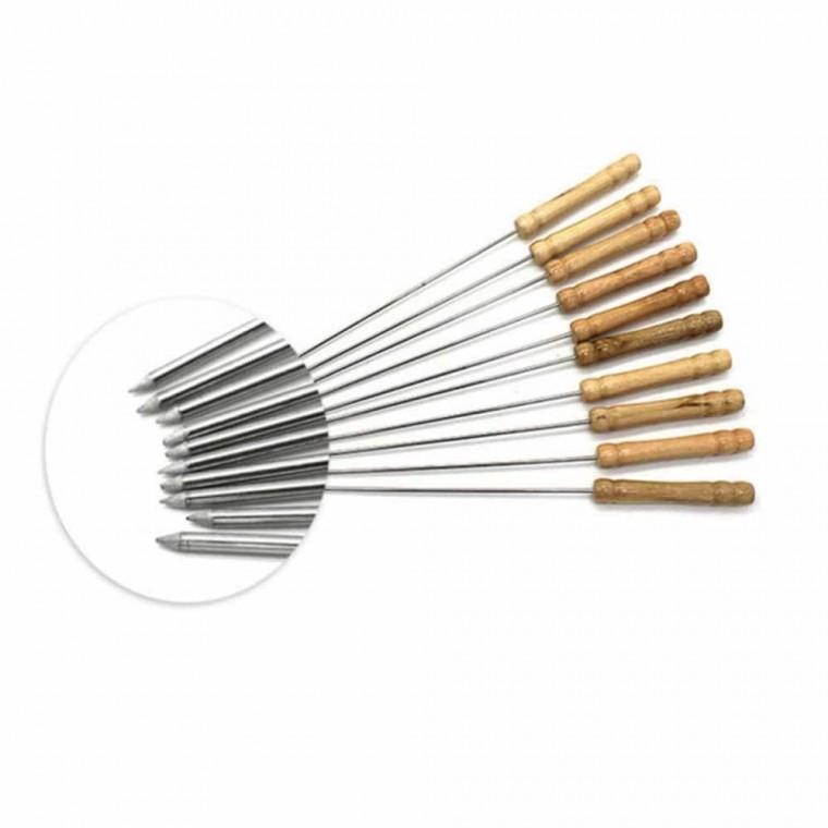 바베큐 스텐 꼬치 10p 스텐꼬챙이 스텐꼬치 바비큐꼬치 캠핑꼬치 캠핑닭꼬치 캠핑꼬치구이 닭꼬지 닭꼬치