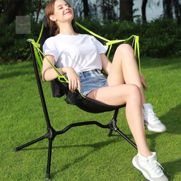 스윙 캠핑의자 그린 캠핑해먹의자 접이식낚시의자 캠핑접이식의자