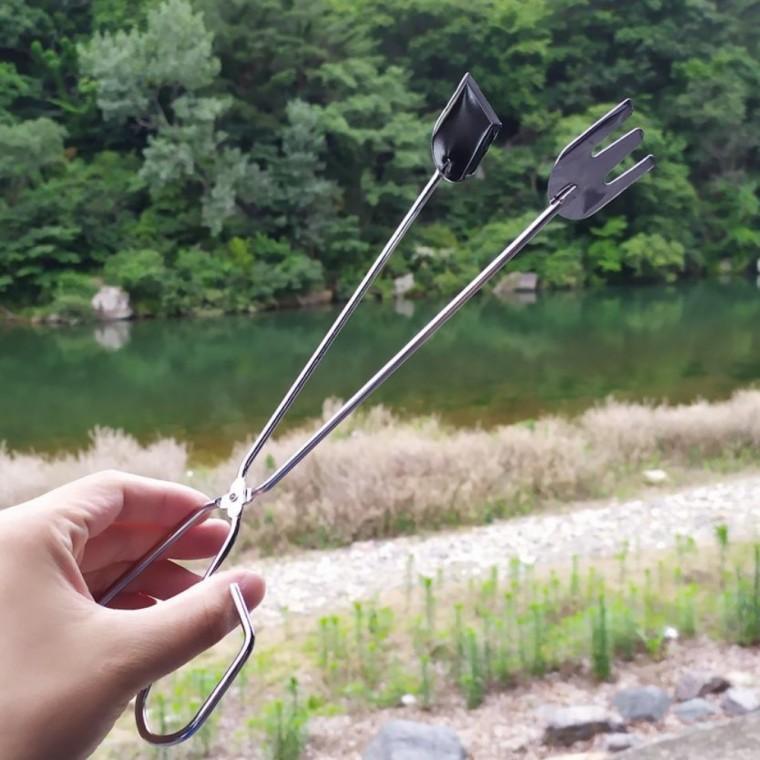 바베큐숯집게 가위집게 캠핑집게 캠핑용집게 화로집게 화목난로집게 캠핑 숯 장작 집게