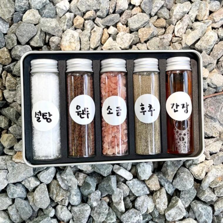 소스통 풀세트 조미료 주방 유리병 파우치 캠핑양념통 병세트 캠핑