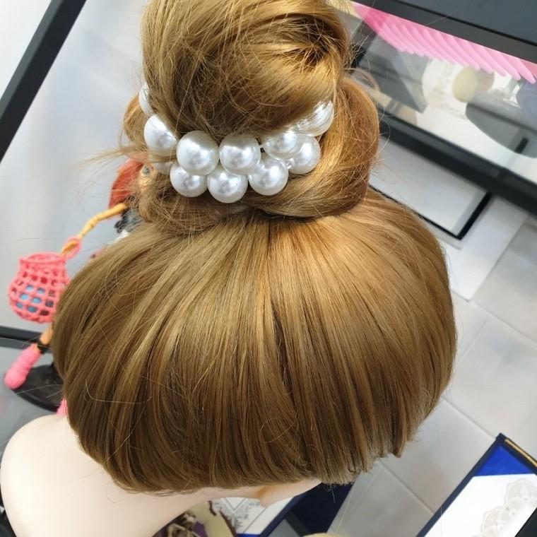 여성 우아한 진주 헤어끈