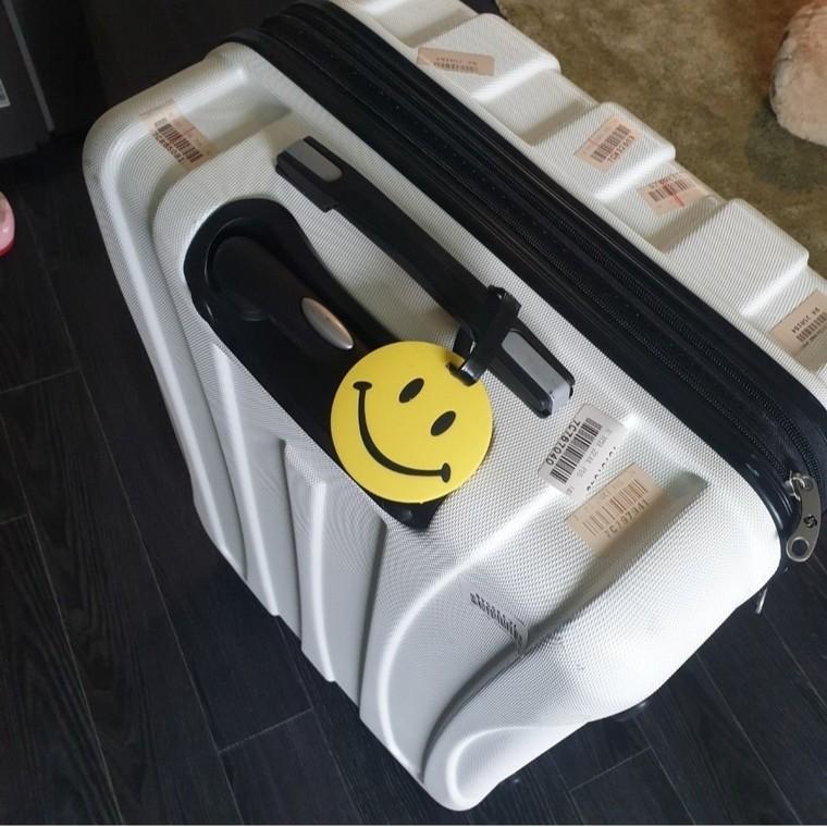 스마일 네임택 캐리어 가방 패션가방
