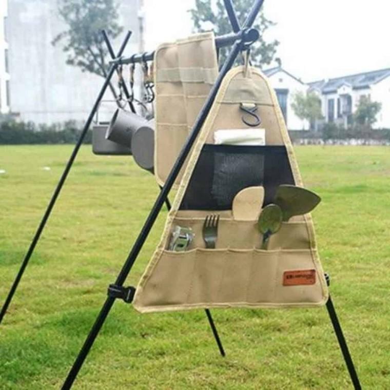 캠핑 정리 삼각파우치 대 공구파우치 캠핑그물망